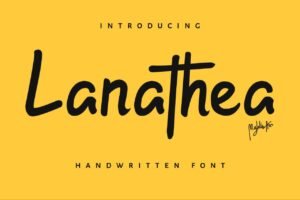 lanathea handwritten font